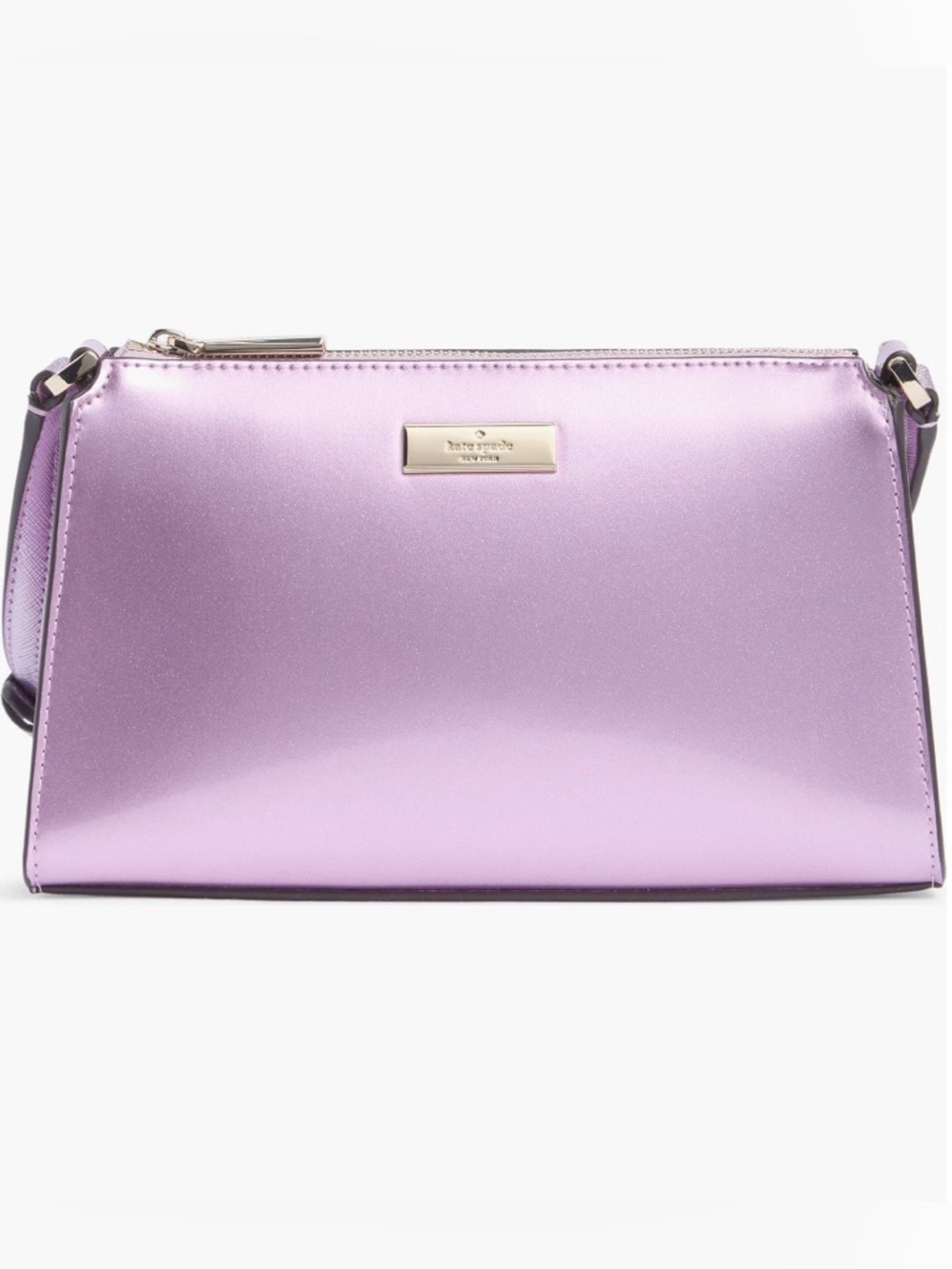 Kate Spade New York Kenzie Patent Fabric Mini Crossbody Bag in Quartz Pink - NWT